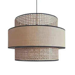 Abat-Jour Suspension Solaire L Naturel / Noir-Sélectionné par Fleux Outlet