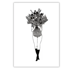 Affiche A3 Fille Aux Fleurs 29,7 X 42 Cm-Helen B Clearance