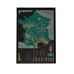 Affiche Carte A Gratter - La France Des Vins-Sélectionné par Fleux Sale