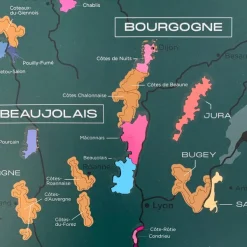 Affiche Carte A Gratter - La France Des Vins-Sélectionné par Fleux Sale