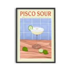 Affiche Cocktail - Elin Pk - Pisco Sour-PSTR Studio Discount
