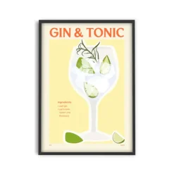 Affiche Cocktail - Elin Pk - Gin & Tonic-PSTR Studio