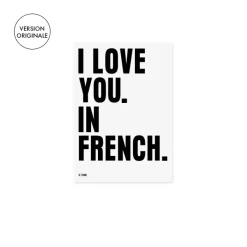 Affiche I Love You In French - 50 X 70 Cm - Black-Sélectionné par Fleux Best
