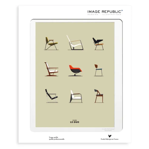 Affiche Le Duo Chaises - 40 X 50 Cm-Image Republic Best