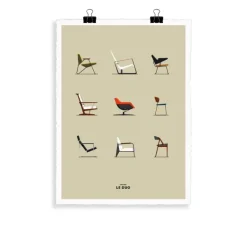 Affiche Le Duo Chaises - 40 X 50 Cm-Image Republic Best
