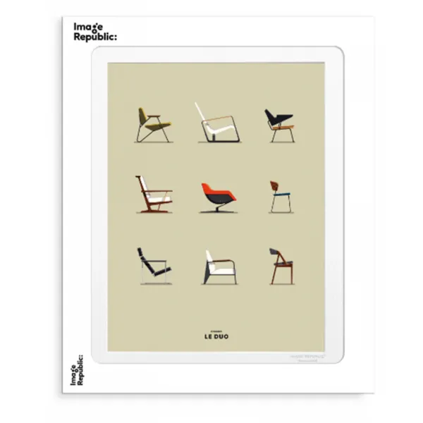 Affiche Le Duo Chaises - 30 X 40 Cm-Image Republic