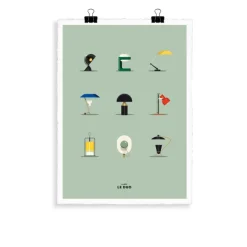Affiche Le Duo Lampes - 40 X 50 Cm-Image Republic