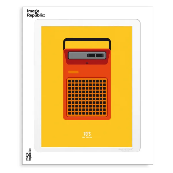 Affiche Le Duo 70'S Tape Recorder - 30 X 40 Cm-Image Republic Hot