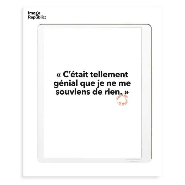 Affiche Loic Prigent C'Etait Tellement - 30 X 40 Cm-Image Republic Online