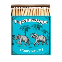 Allumettes Two Elephants On Blue-Archivist Gallery New