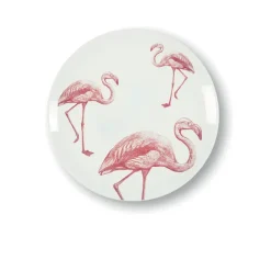 Assiette A Dessert Flamants En Porcelaine - O 21 Cm-Sélectionné par Fleux Online