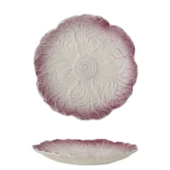 Assiette Mimosa En Gres - O 21 X 2,5 Cm - Violet-Bloomingville Best