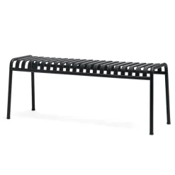Banc Palissade En Acier Poudre - Anthracite-Hay