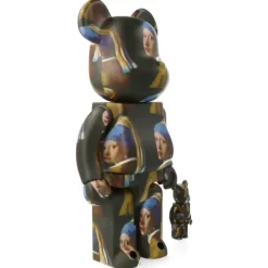 Bearbrick 400% + 100% Johannes Vermeer - La Jeune Fille A La Perle - 28 Cm-Sélectionné par Fleux Discount