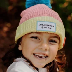 Bonnet Color Block 9 A 18 Mois - Rose, Jaune Et Bleu-Hello Hossy Hot