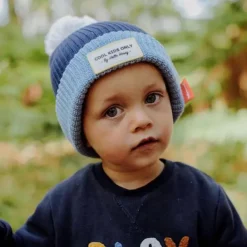 Bonnet Color Block - Bleu Et Blanc-Hello Hossy Clearance