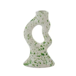 Bougeoir Tachete - H 17 Cm - Rose Et Vert-Sélectionné par Fleux Online