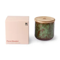 Bougie En Cire Vegetale Parfumee - Jasmin Et Rose-HK Living Hot