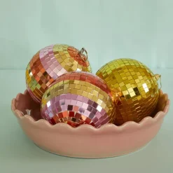 Boule Disco ? 5 Cm - Rayures Rose-Rice Clearance