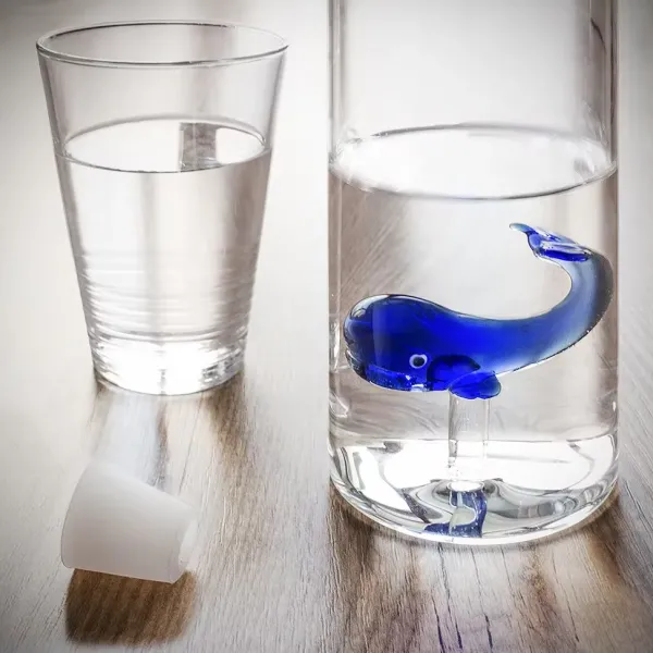 Bouteille Baleine Bleue Atlantis En Verre Borosilicate - 1,2 L-Sélectionné par Fleux Discount