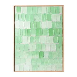 Cadre Peinture Abstraite - 75 X 100 Cm - Verte-HK Living Best