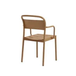Chaise Accoudoirs Linear Steel Burnt Orange-Muuto Clearance