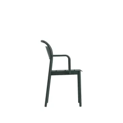 Chaise Accoudoirs Linear Steel Dark Green-Muuto Online