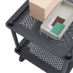 Chariot Flow 2 Etagères Bleu-Gris-Muuto Discount