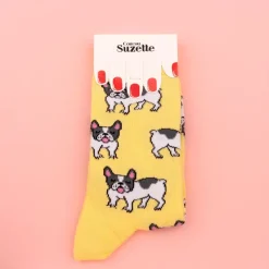 Chaussettes Bouledogue 35/44 - Jaune-Coucou Suzette Outlet