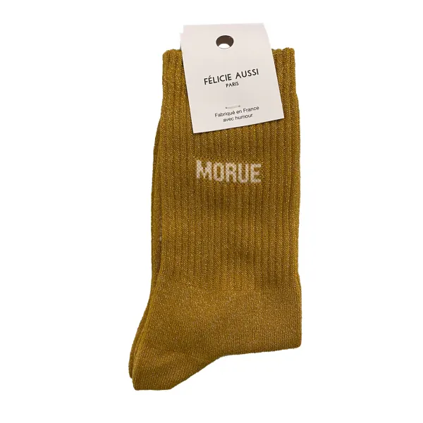 Chaussettes Morue A Paillettes 36/40 - Curry-Félicie Aussi New