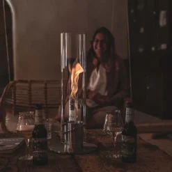 Cheminee / Feu De Table Spin 120 - O 23 X 54 Cm - Argent-Höfats