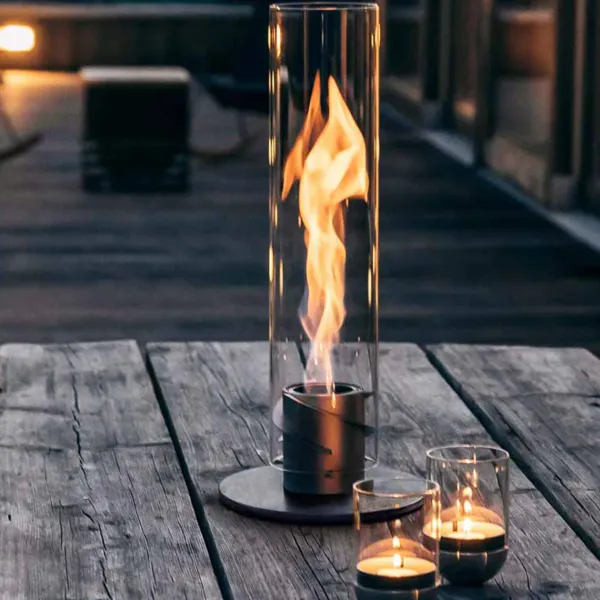 Cheminee / Feu De Table Spin 120 - O 23 X 54 Cm - Argent-Höfats