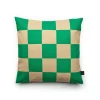 Coussin Checks - 45 X 45 Cm - Vert/Sable-FEST Amsterdam New