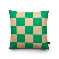 Coussin Checks - 45 X 45 Cm - Vert/Sable-FEST Amsterdam New