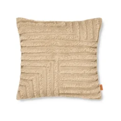 Coussin Crease En Laine Plissee - Sable Clair-Ferm Living Sale