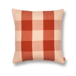 Coussin Grand A Carreaux En Lin Et Coton-Ferm Living