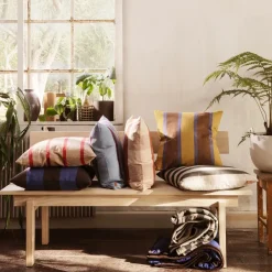 Coussin Grand A Rayures En Lin Et Coton-Ferm Living Hot