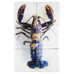 Décoration Murale Homard Bleu / Fond Blanc - 40 X 60 Cm-Stigerwoods Outlet