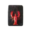 Décoration Murale Homard Rouge / Fond Noir - 20 X 29 Cm-Stigerwoods Online