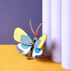 Décoration Murale Papillon Monarque Jaune En Carton Recycle-Studio Roof Outlet