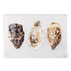 Décoration Murale Trois Huitres Sur Fond Blanc - 29 Cm X 20 Cm-Stigerwoods New