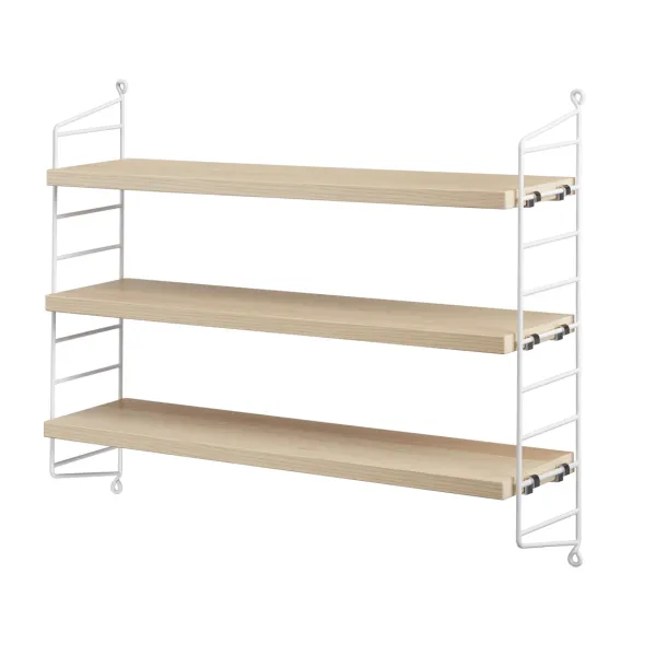 Etagere String Pocket - Frene Et Blanc-String Furniture Online