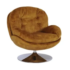 Fauteuil Memento En Velours - 81 X 86 X 83 Cm - Gold-Sélectionné par Fleux