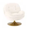 Fauteuil Memento En Velours - 81 X 86 X 83 Cm - Blanc-Sélectionné par Fleux Online