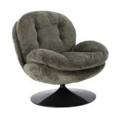 Fauteuil Memento En Velours - 81 X 86 X 83 Cm - Kaki-Sélectionné par Fleux Online