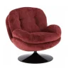 Fauteuil Memento En Velours - 81 X 86 X 83 Cm - Bordeaux-Sélectionné par Fleux Best