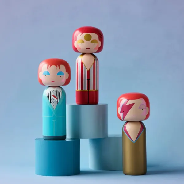 Figurine En Bois - Kokeshi Sketch.Inc - Ziggy Stardust - 14.5 Cm-Lucie Kaas Discount