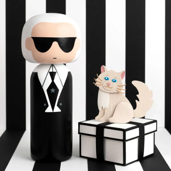 Figurine En Bois Kokeshi Sketch.Inc Karl - 14.5 Cm-Lucie Kaas New