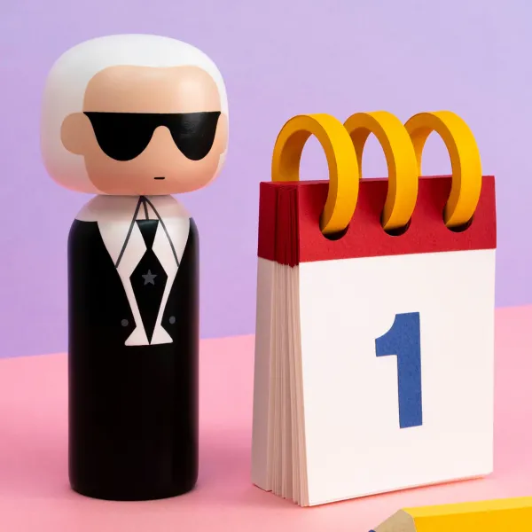 Figurine En Bois Kokeshi Sketch.Inc Karl - 14.5 Cm-Lucie Kaas New