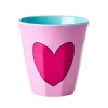 Gobelet Coeur En Melamine - Rose-Rice Discount